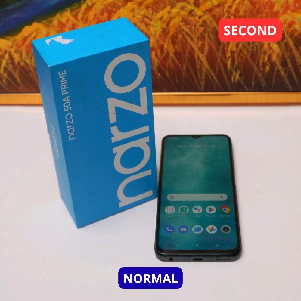 SECOND REALME NARZO 50A 4/64 GB HP SECOND ORIGINAL SINAR MUTIARA CELL