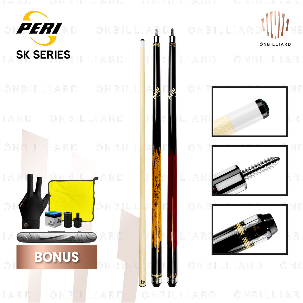 PERI SK Series Stick Billiard Low Deflection SK-01 SK-02 Cue Stick Play Billiard Shaft P20 Maple 12.