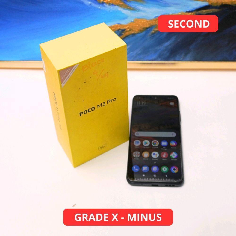 XIAOMI POCOPHONE M3 PRO 6/128 GB (5G) GRADE X - MINUS  HP SECOND ORIGINAL SINAR MUTIARA CELL (83684)