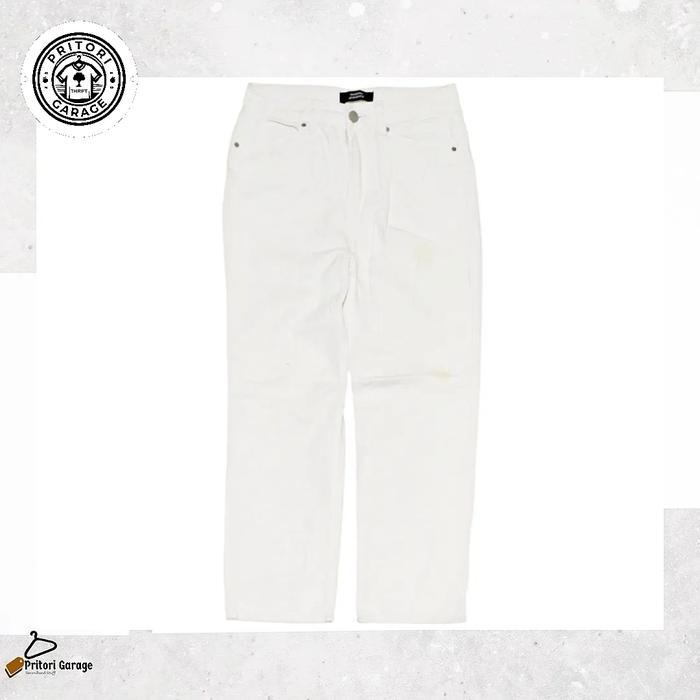 Raw Denim Jeans Tebal  Musinsa Standard Straight Fit White Color Vintage 22