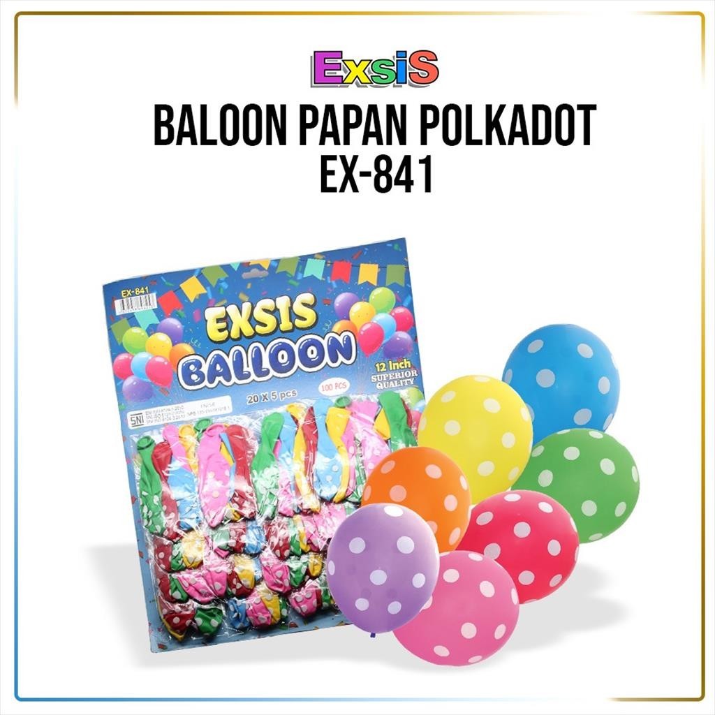 Balon / 100pcs balon Polkadot / balon polkadot SNI / balon exsis EX841