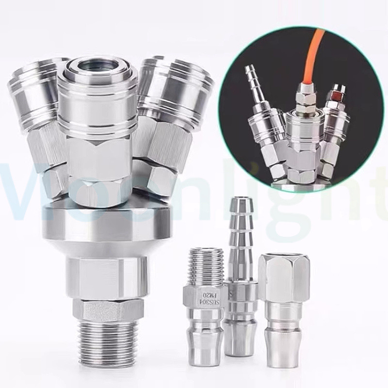 Quick Coupler Cabang 3 SAMBUNGAN SELANG KOMPRESOR ANGIN NEPEL SELANG TERMURAH CABANG 3