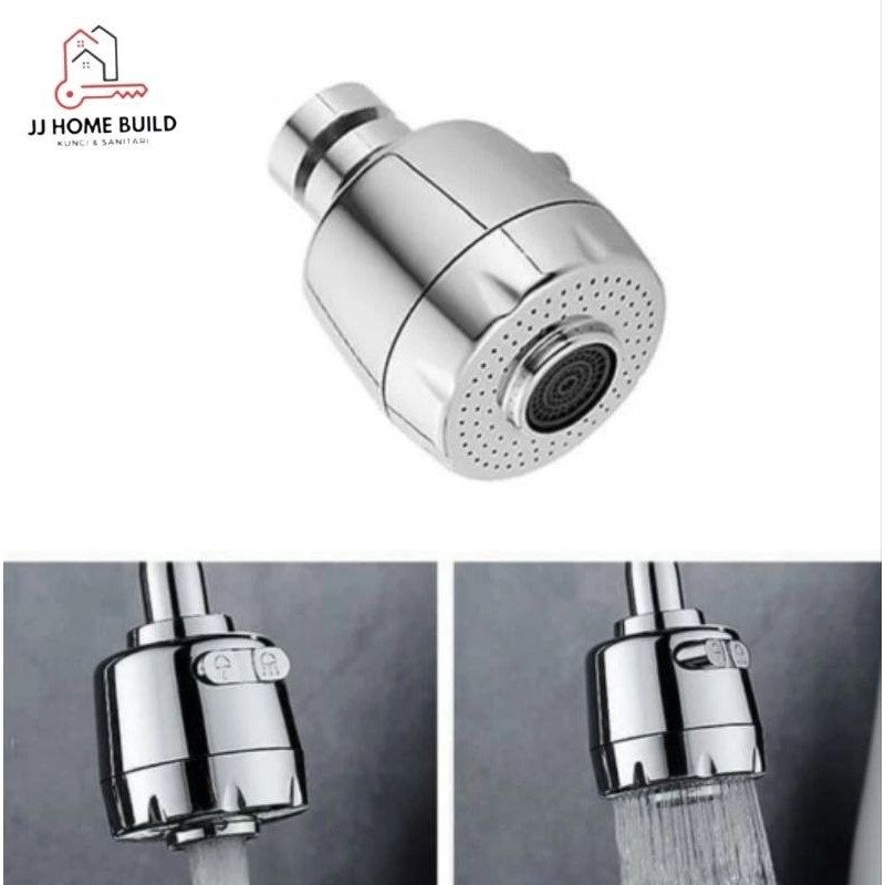 TERLARIS Sambungan Kepala Kran Air Putar Cuci Piring Flexible Faucet Sprayer