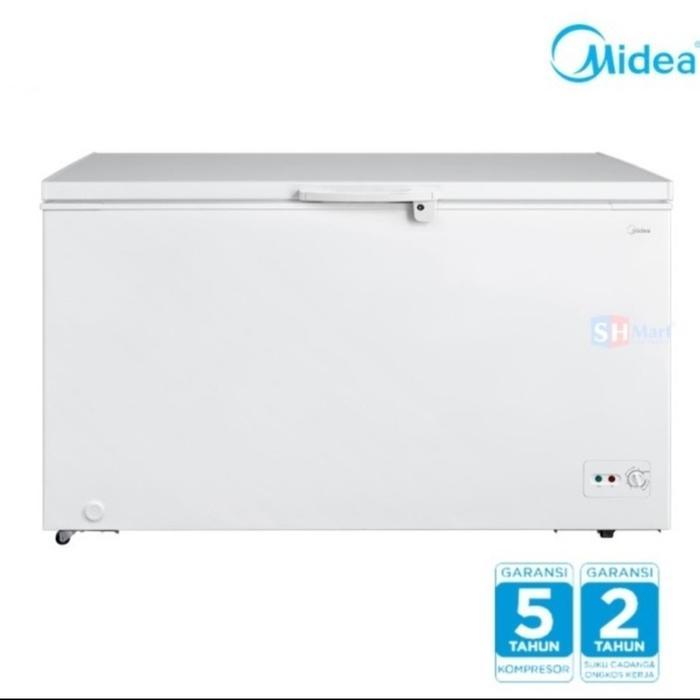 MIDEA HS 543 CK CHEST FREEZER BOX HS543CK PETI PEMBEKU 450 LITER