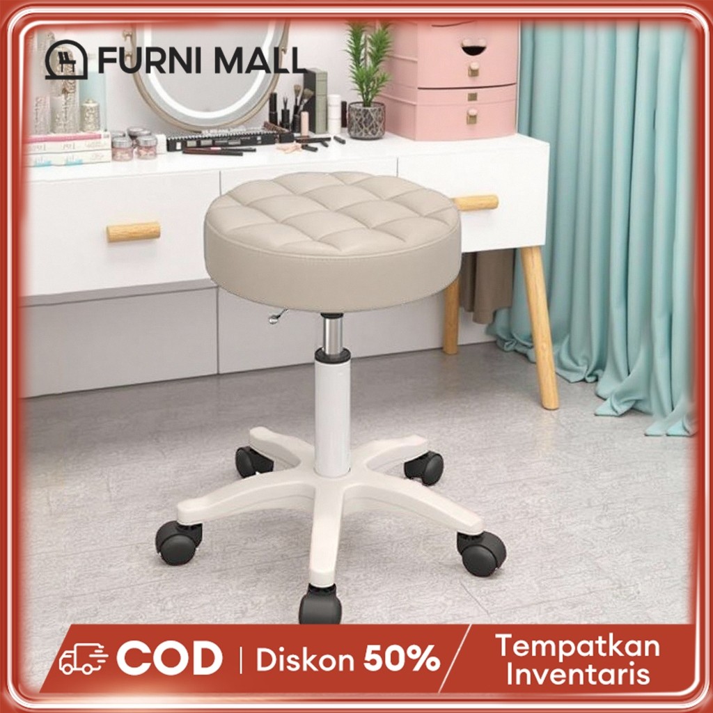 HRI - Kursi Hidrolik Kursi Salon Kursi Putar Kursi Facial Kursi Bulat Roda