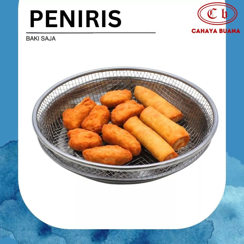 SARINGAN PENIRIS BAKI BULAT STAINLESS /BAKI BULAT STAINLESS SERBAGUNA