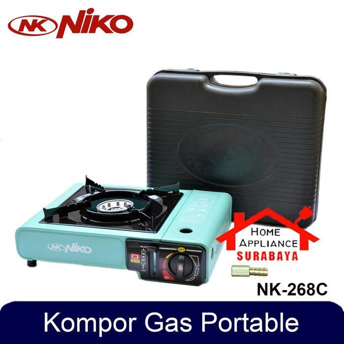 Kompor Camping Portable Niko  + KOPER NK 268 / NK268 / NK 268 C - BIRU MUDA