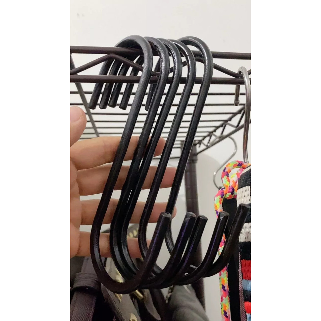 Hook Pengait Gantungan Besi S Serbaguna Besar Hitam 50cm