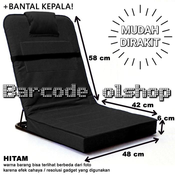 Kursi Lesehan Bangku Lantai Anti Pegal Dewasa Lipat Sandaran Portable Ekonomis