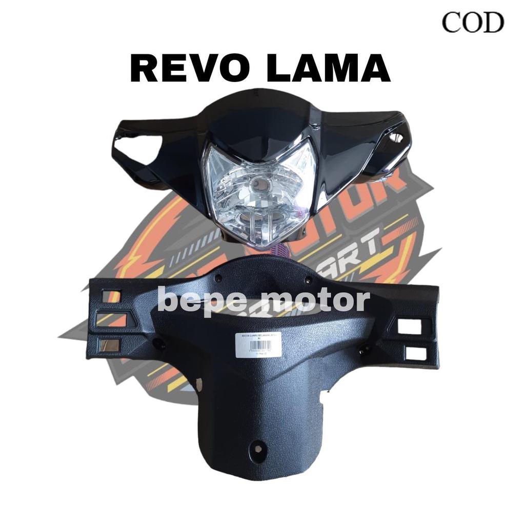 Batok Kepala 1Set Motor Honda Revo Lama Warna Hitam - Batok Kepala Honda Revo 100 Revo Lancip