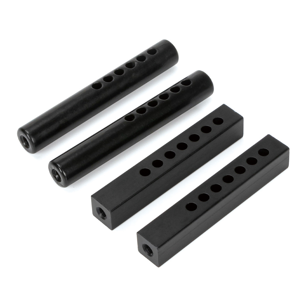 2PCS Metal Bumper Mount Holder Post Square/Circle with Screws for 1/10 RC Crawler Car Axial SCX10 90