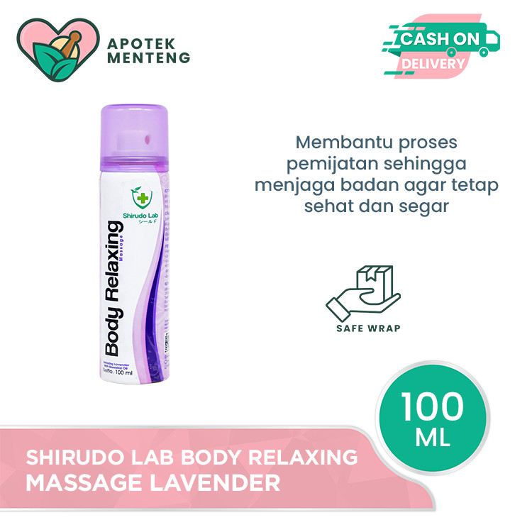 Shirudo Lab Body Relaxing Massage Spray Lavender 100 ml - Body Relaxant Relaksasi Otot