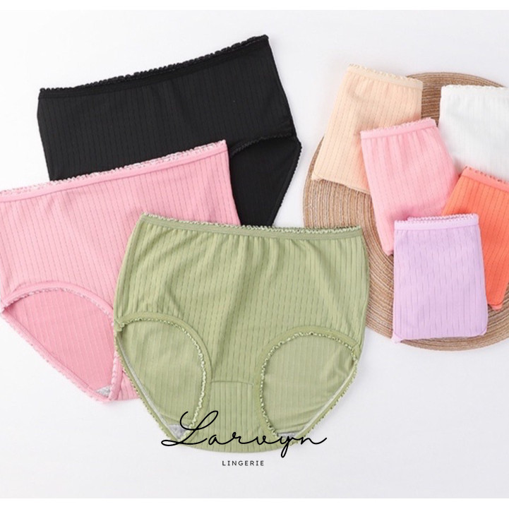 [ LARVYN LINGERIE ] Celana Dalam HIGH WAIST Wanita Underwear CD Lembut Wanita CD Katun