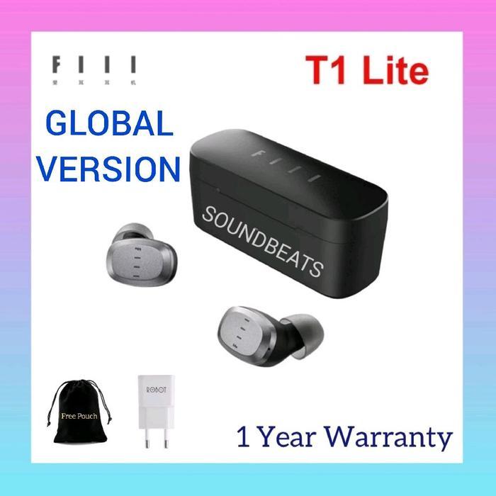 Fiil T1 Lite ENC TWS Earphone Earbud Bluetooth 5.2 Gaming IPX7 - TWS + Adaptor