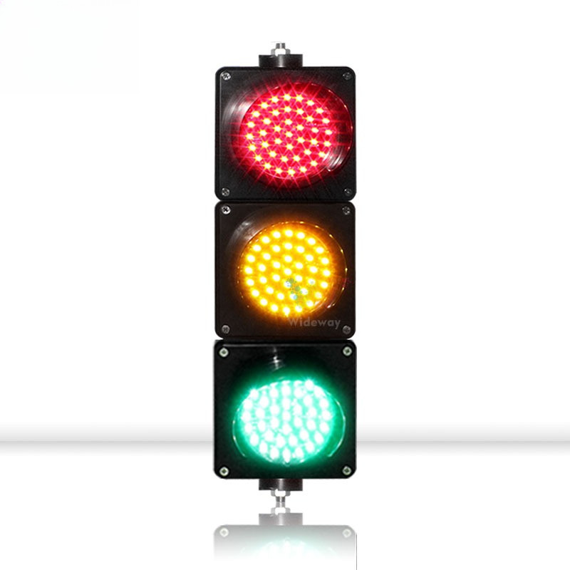 Mini 100mm PC Garage Parking Lot Led Traffic Signal Light Colorless spider web lenses