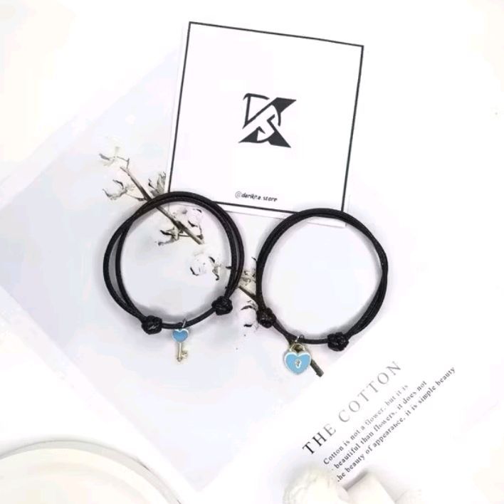 Gelang Couple kunci gembok love cinta/gelang korea anniversary Gelang Bestfriend