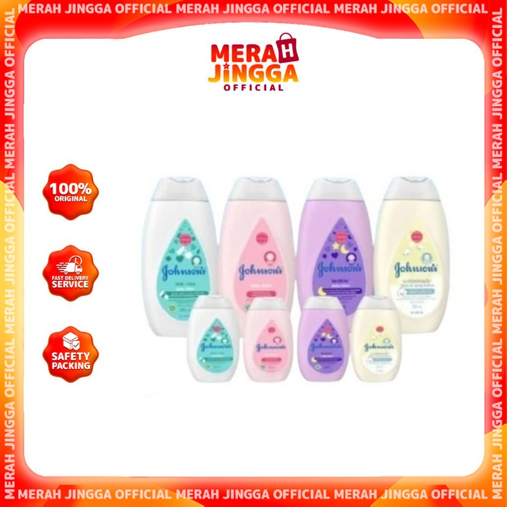 JOHNSON'S Baby Hair & Body Baby Bath Tap To Toe Milk + Rice Cotton Touch | Merah Jingga Official