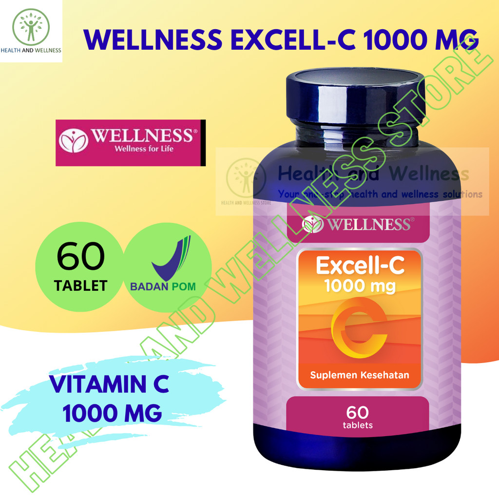 Wellness Excell C 1000 Mg Excell-C 60 Tablet Vitamin C 1000 Mg