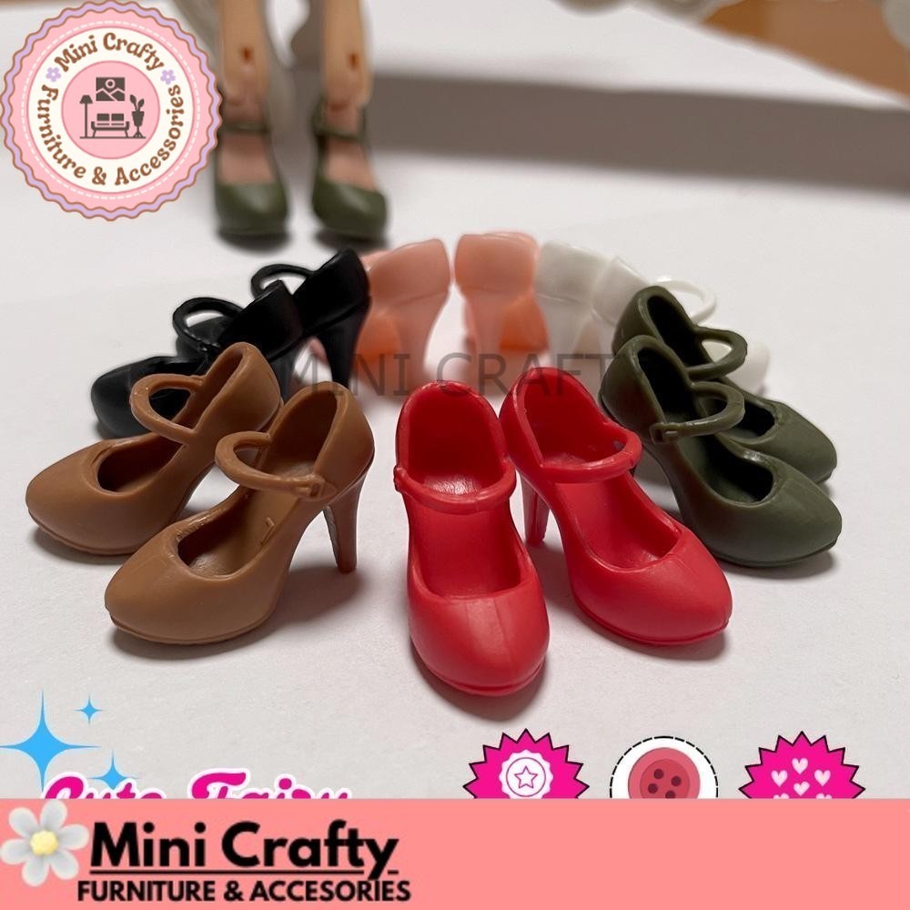 Sepatu High heels Strap Boneka Blythe Licca Momoko doll shoes BJD Doll 30cm Aksesoris Boneka DIY Dre