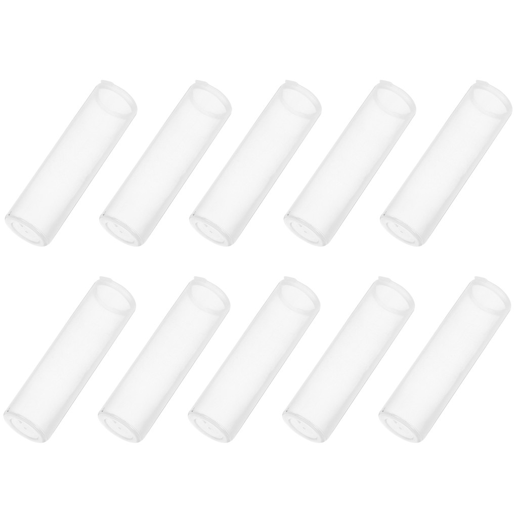 20pcs Plastic Clear Coin Tubes Small Cylinder Container Lid Transparent Storage Holders Quarter Half