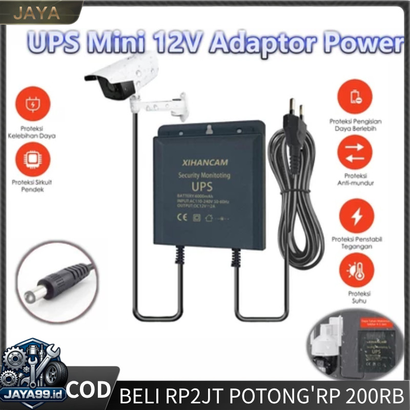 [COD] JAYA XIHANCAM Mini UPS CCTV 12V UPS Router Wifi Modem Wifi UPS Mini 12V Untuk Wifi CCTV Cadang