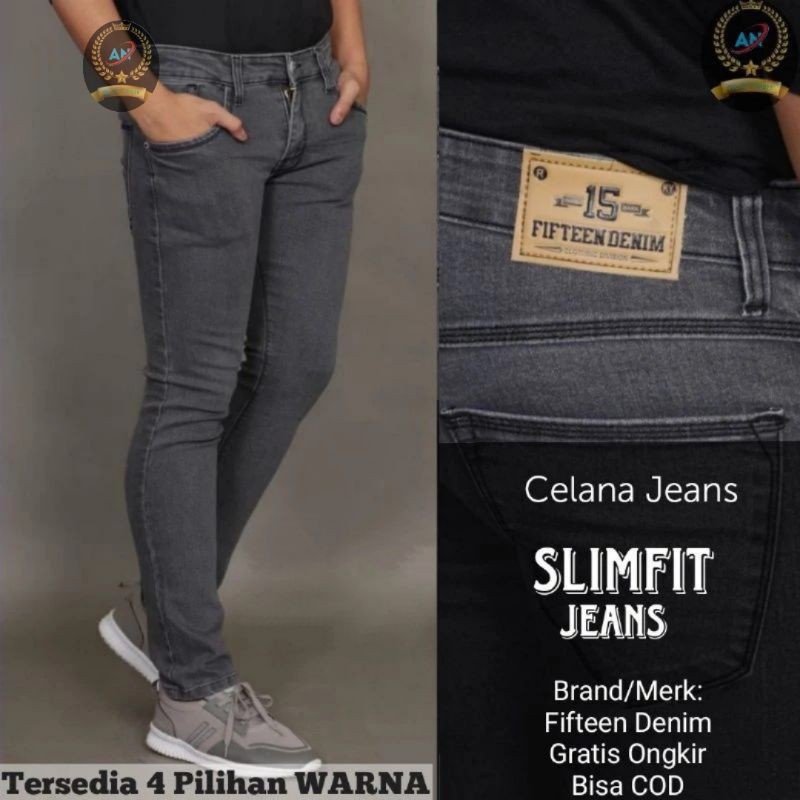 FIFTEEN DENIM - Celana Jeans Pria Slim Fit Streetch Original New Fifteen Denim / Celana Pria Jeans
