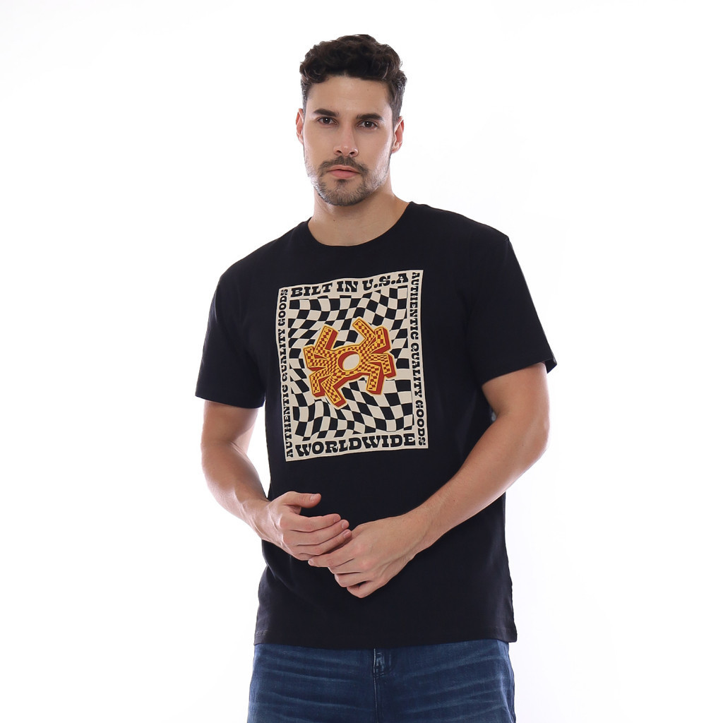 ORI  Spyderbilt Kaos Lengan Pendek Pria Chessie Planet Surf Tee