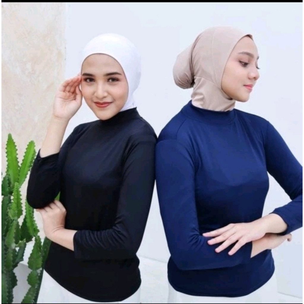 MANSET WANITA TURTLE NECK LENGAN PANJANG SPANDEX - ATASAN KAOS INNER MANSET WANITA