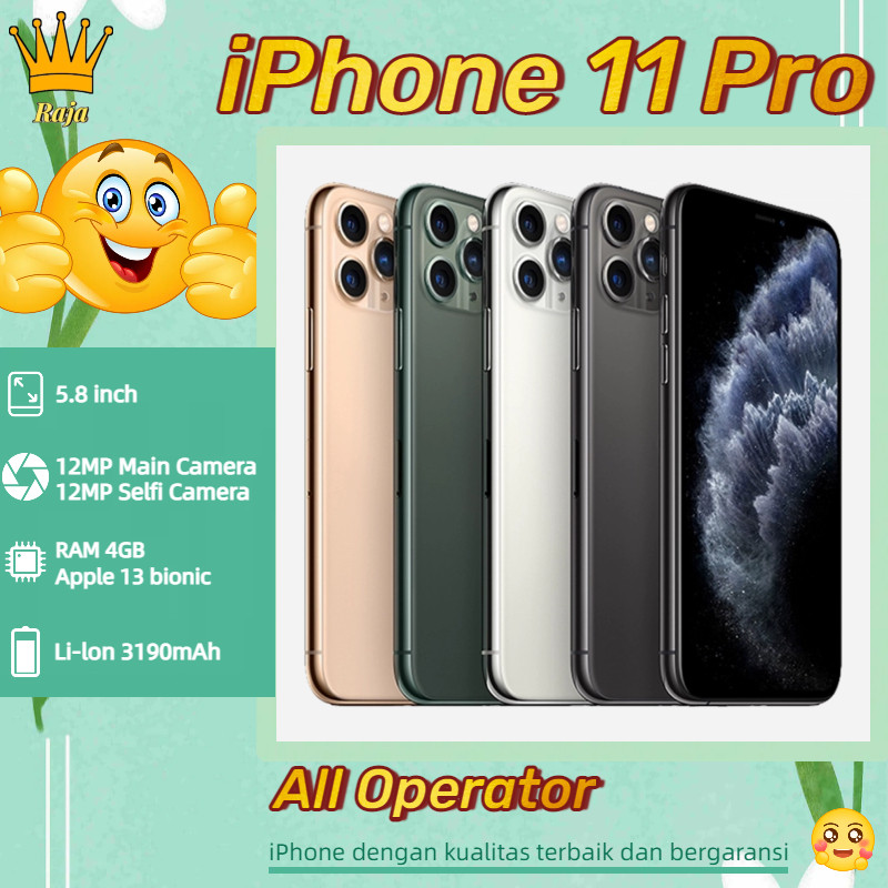 iPhone 11 Pro 64GB 256GB ROM Second 5.8inch fullset Sinyal aman NO SIMLOCK Original Second-hand appl