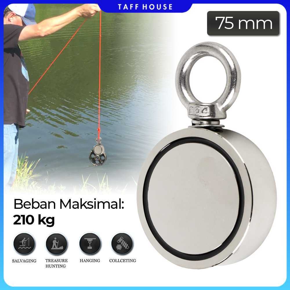 Taffware Magnet Gantungan Round Hook Strong Neodymium 75mm - D75
