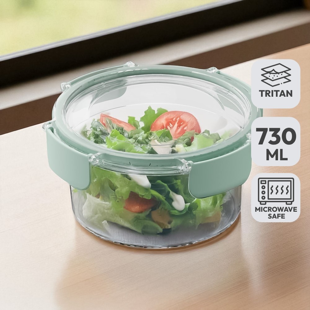 Informa Appetite 730 ml Lucy Wadah Makanan Round - Hijau Kotak Makan Food Container Tempat Bekal Lun