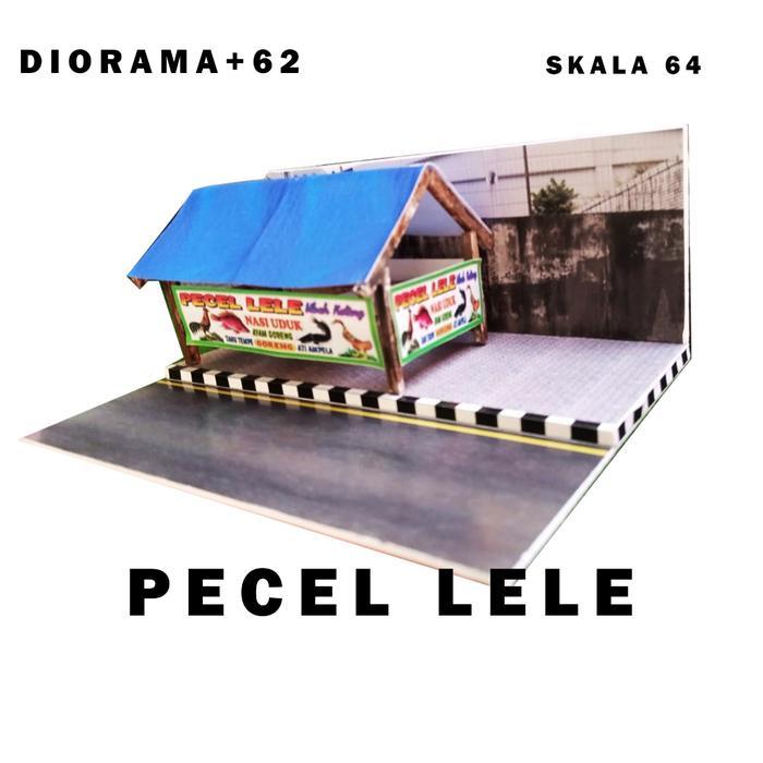 "TNKSYU" - DIORAMA / MINIATUR PECEL LELE SKALA 64 BAHAN PVC Mainan