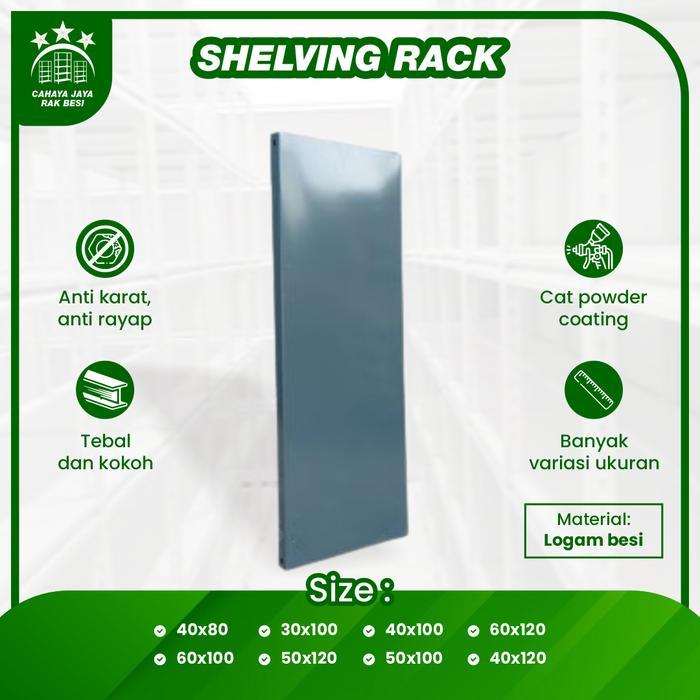 Livique Home ambalan rak / ambalan rak siku lobang/selving rak besi - Abu-abu, 40x60