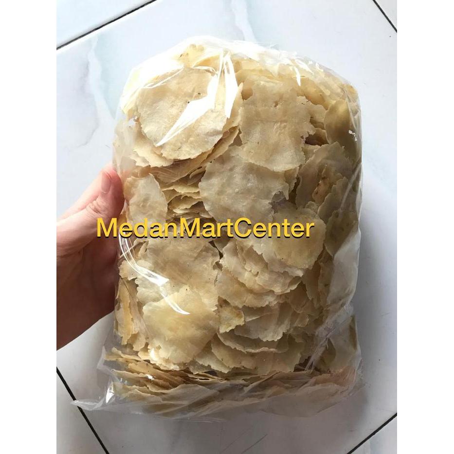 Emping Aceh Melinjo Mentah Super Asli Tipis Original 100% Halal Medan 500G Oleh - Oleh Emping Melinj
