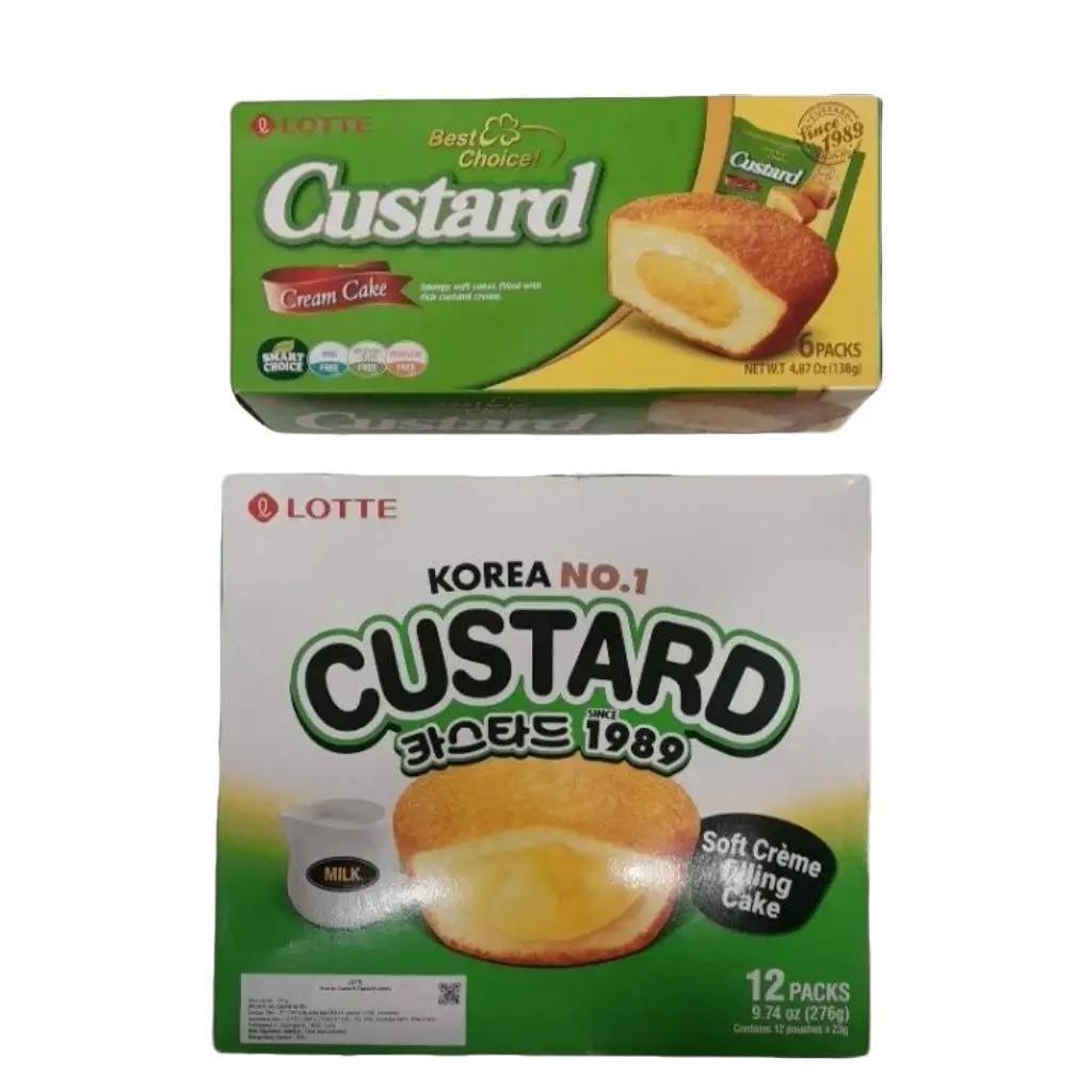 Lotte Custard Cream Cake Soft Cream Filling Import Varian 138gr / 276gr