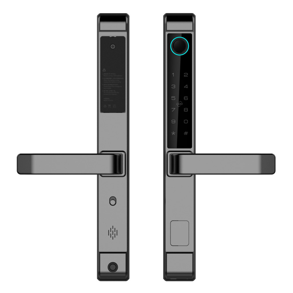 Aluminum Door Smart Lock Waterproof Tuya Wifi gital Lock Electronic Smart Door Lock for Sling Glass 