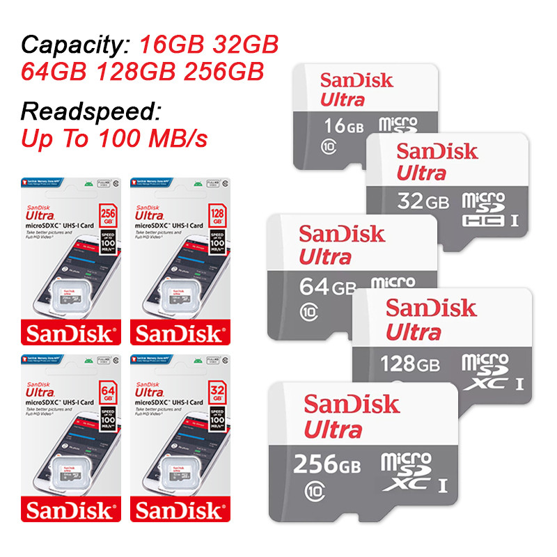 Ultra SD Card 256GB 128GB 64GB 32GB 16GB Memory Card Class10 SDXC UHS-1 Card (COD)