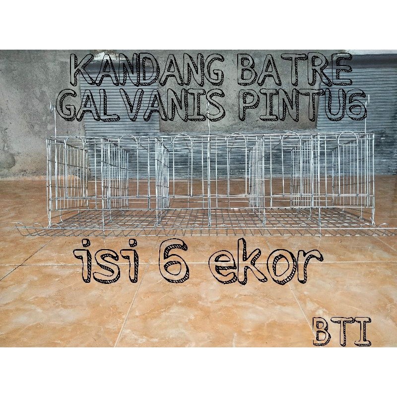 KJM - KANDANG BATRE GALVANIS PINTU6 AYAM DAN BEBEK PETELUR