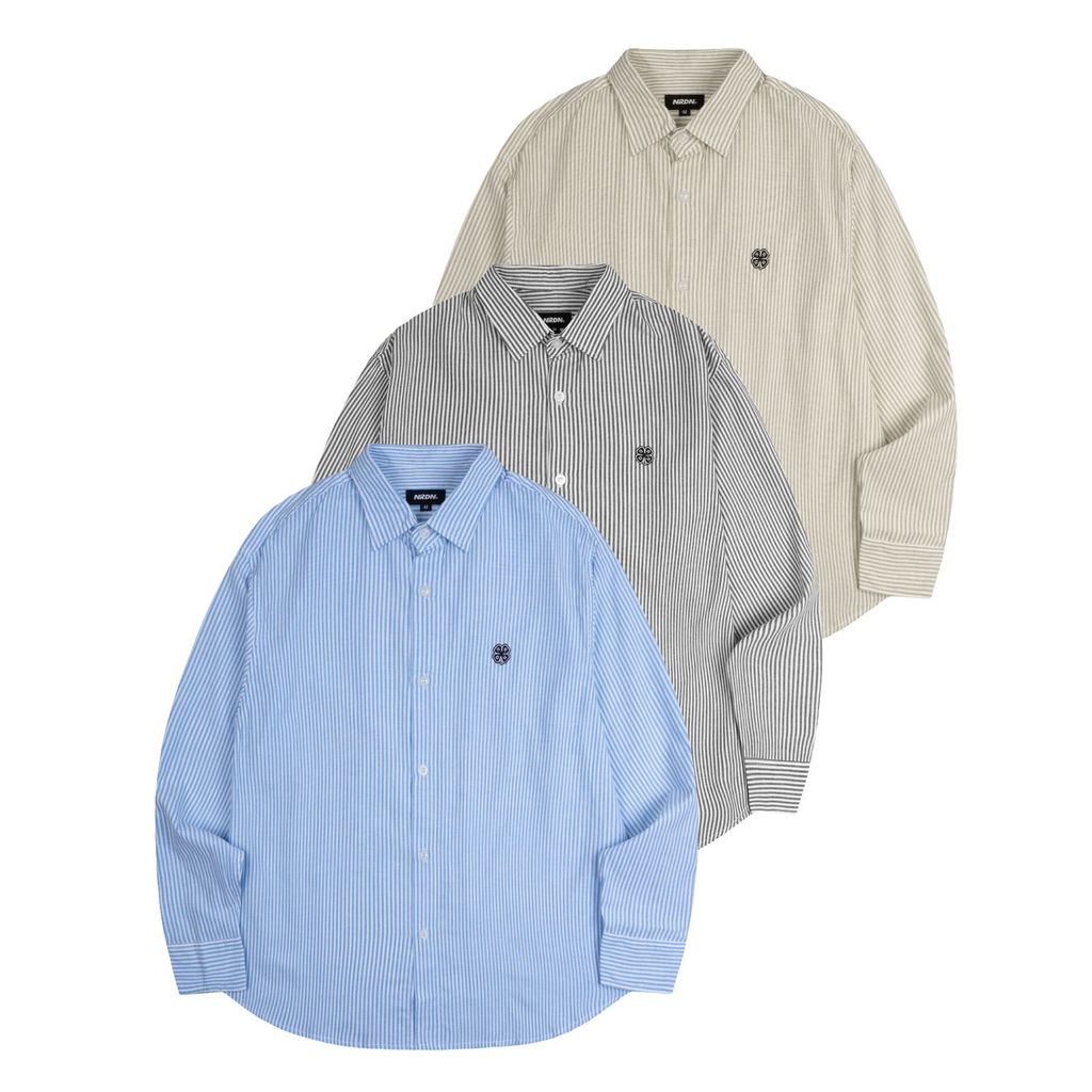 neverendingsummer CLOVER STRIPE SHIRT Kemeja Oversize Oxford