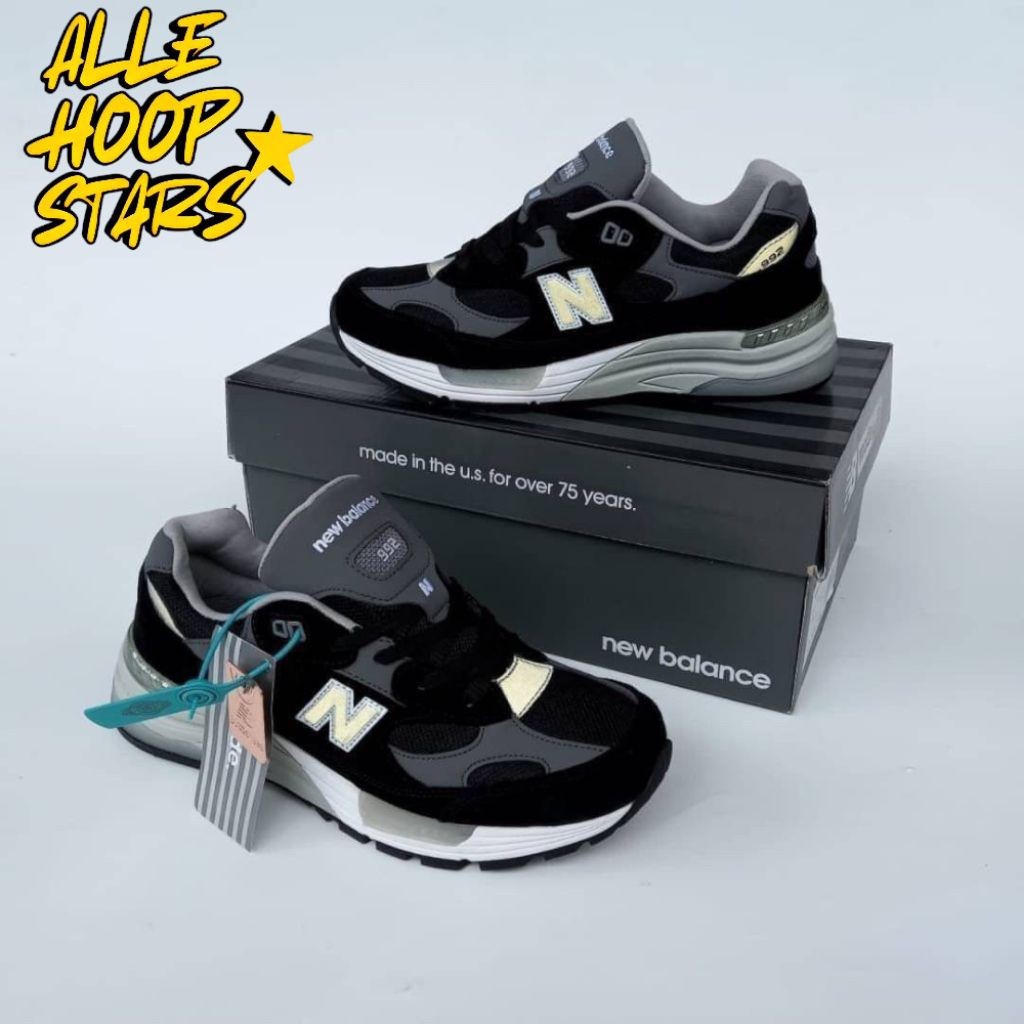 Sepatu Sneakers Sneakers NB 992 Black White Grey - -AHS