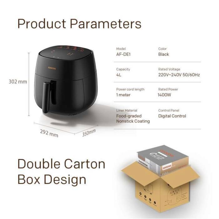 COOCAA AIR FRYER kapasitas 4L Digital Preset