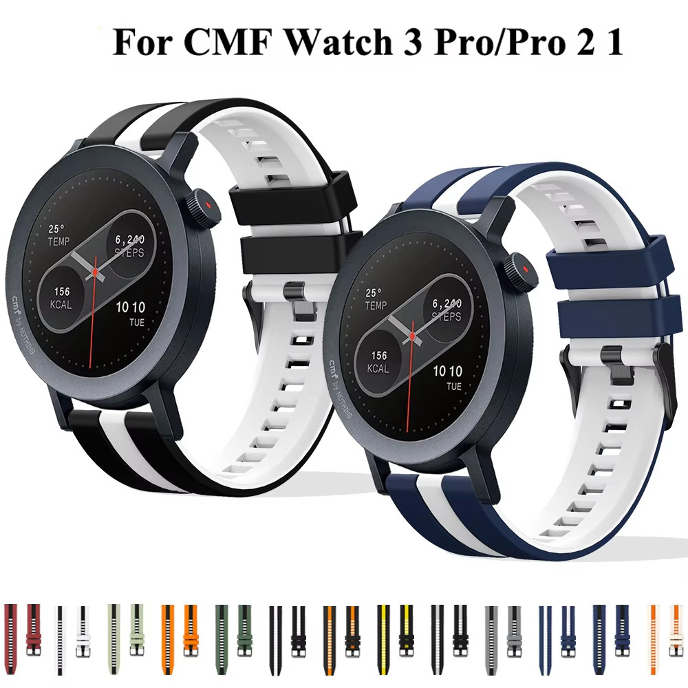 Silicone Bracelet for CMF Watch 3 Pro Strap for CMF by Nothing Watch Pro 2 Band for CMF Watch Pro/Pr
