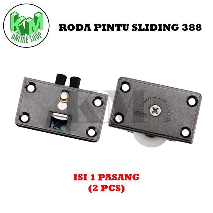 Roda Pintu Lemari Geser / Sliding 388 Pasangan Rel UM