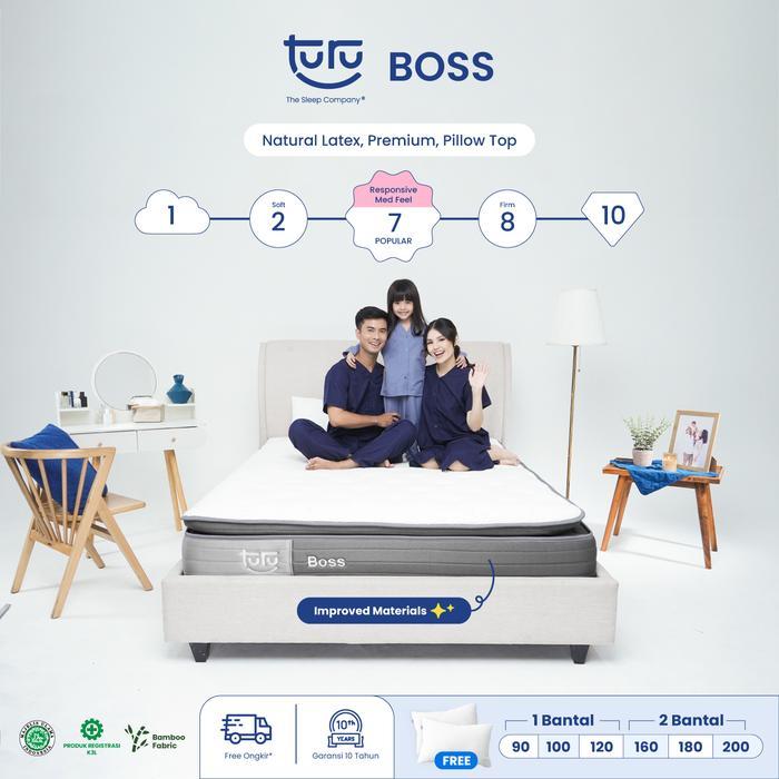 PROMO Kasur Pocket Spring Bed TURU BOSS ukuran 160x200 (Queen) FREE BANTAL - Kasur
