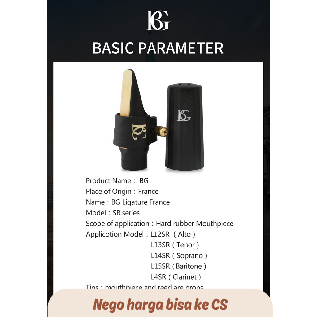 LL France original BG ligature Bb soprano tenor alto baritone saxophone clarinet mouthpiece Use