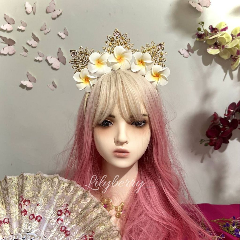 TERMURAH Bando Mahkota Bunga / Mutiara Princess – Aksesoris Kepala Anak & Dewasa | Headpiece Hijab, 