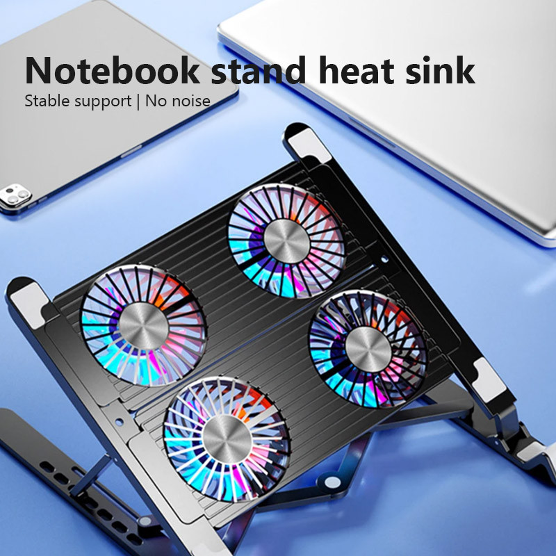 New Laptop Cooler Base Stand Foldable Laptop Cooling Pad Portable Adjustable Notebook Stand for 13-1