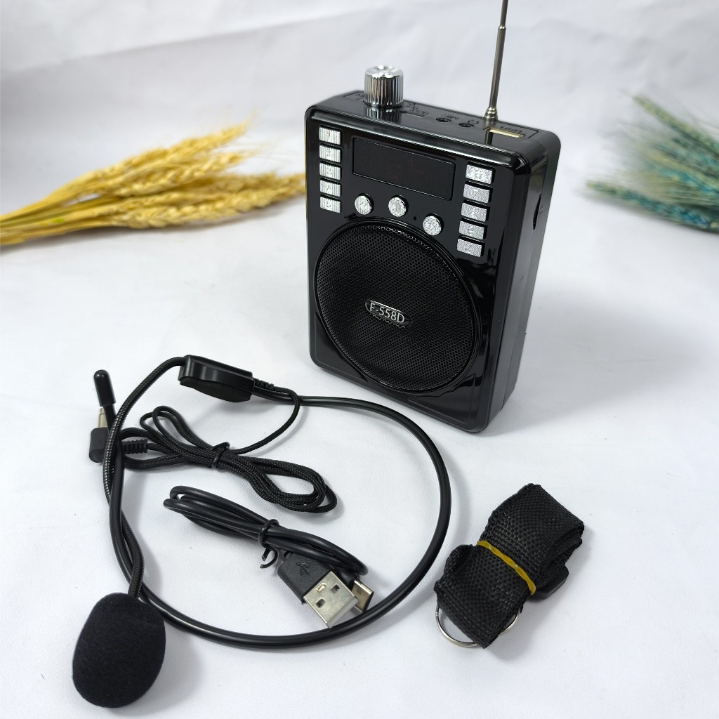 Speaker Pinggang F-558D MIC Tour Guide Guru Mengajar Pengeras Suara yang jernih
