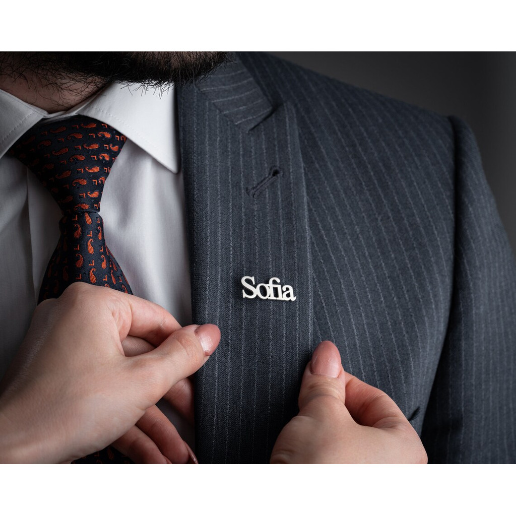 Personalized Nameplate Broo Custom Uni Jacket Badge with Name  Unique Company Name Badge Stylish Jac