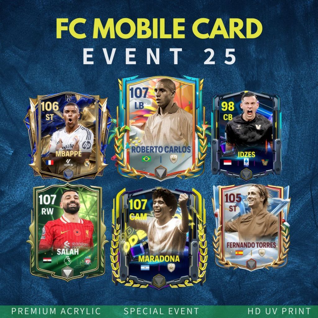 FC MOBILE GANTUNGAN KUNCI AKRILIK PREMIUM | KARTU FC MOBILE TEMA EVENT | FCM CARD FOOTBALL UPDATE